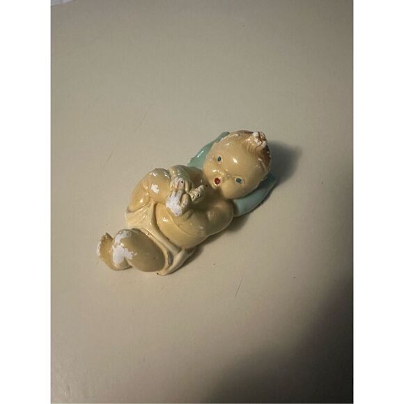 Antique Vintage Chalk ware Baby Figurine Collectible 4.5” Retro - Picture 4 of 9